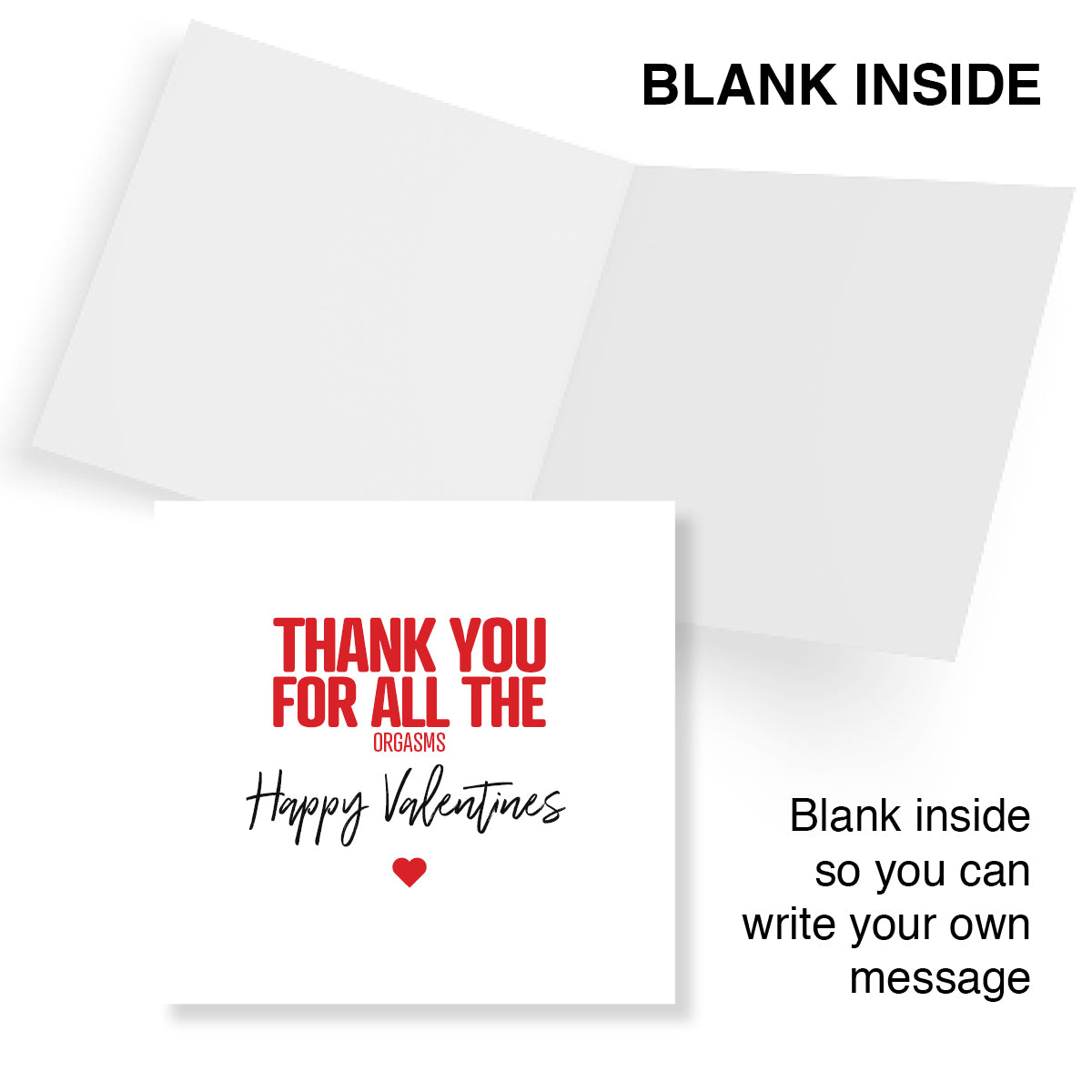 Funny Rude Valentine’s Day Card – “Thank You for All the Orgasms” – Naughty Valentine’s Card for Couples – Cheeky Adult Humour Card by Punk Cards