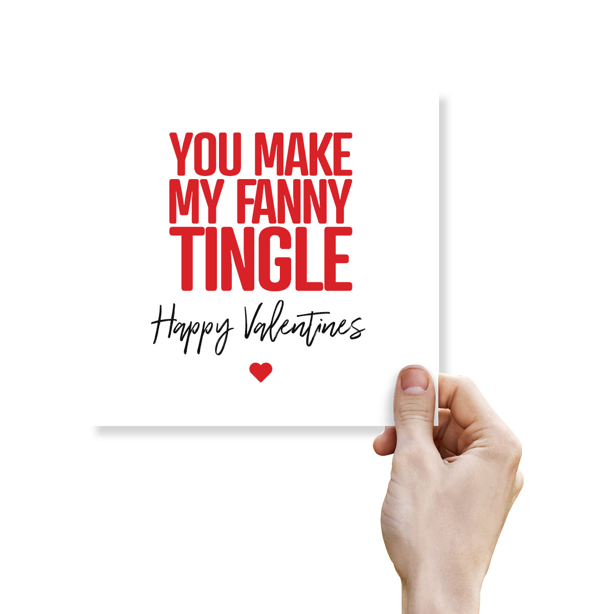 Funny Rude Valentine’s Day Card – “You Make My Fanny Tingle” – Naughty Valentine’s Card for Her – Cheeky Romantic Card by Punk Cards