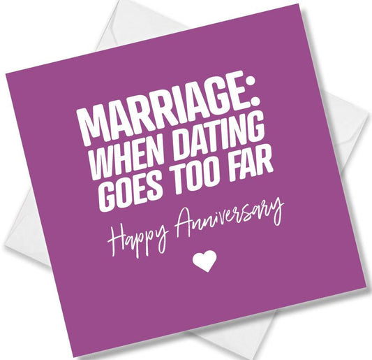 Funny Anniversary Card saying I Feel Like Water Solves All Problems. Wanna Lose Weight? Drink Water.
