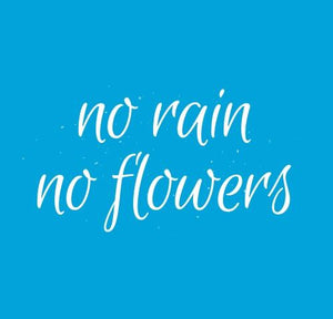 Inspirational Cards Saying No Rain No Flowers