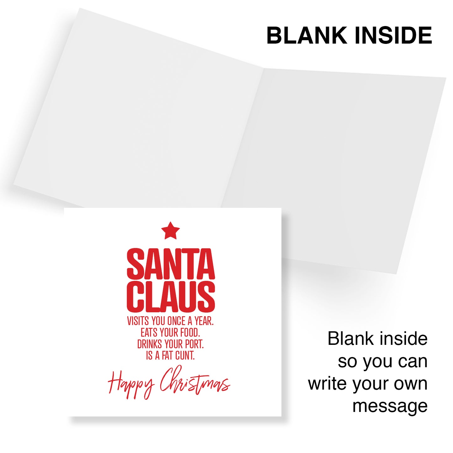 Santa Claus visits you once a year eats your food