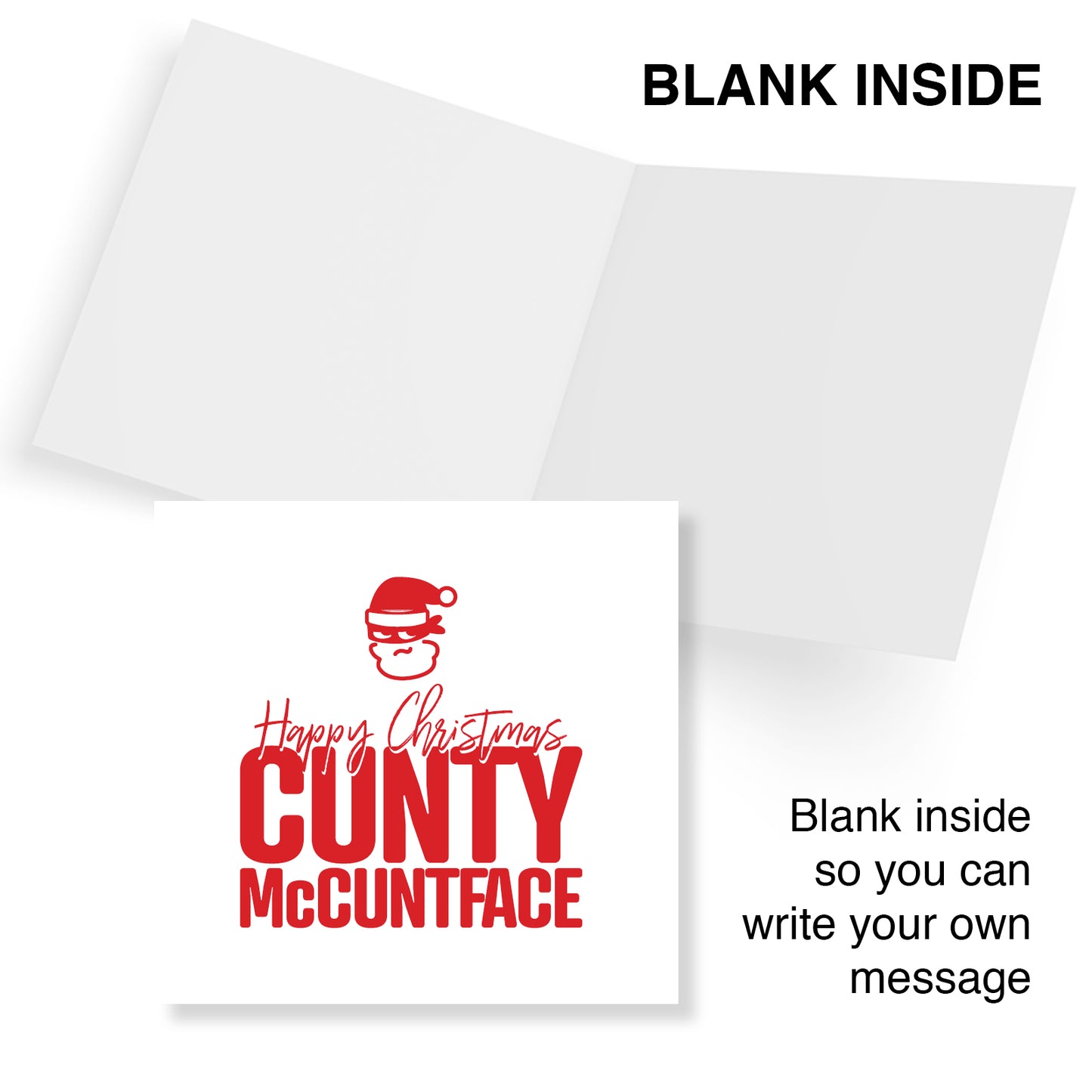 Rude Christmas Card – Happy Christmas Cunty McCuntface