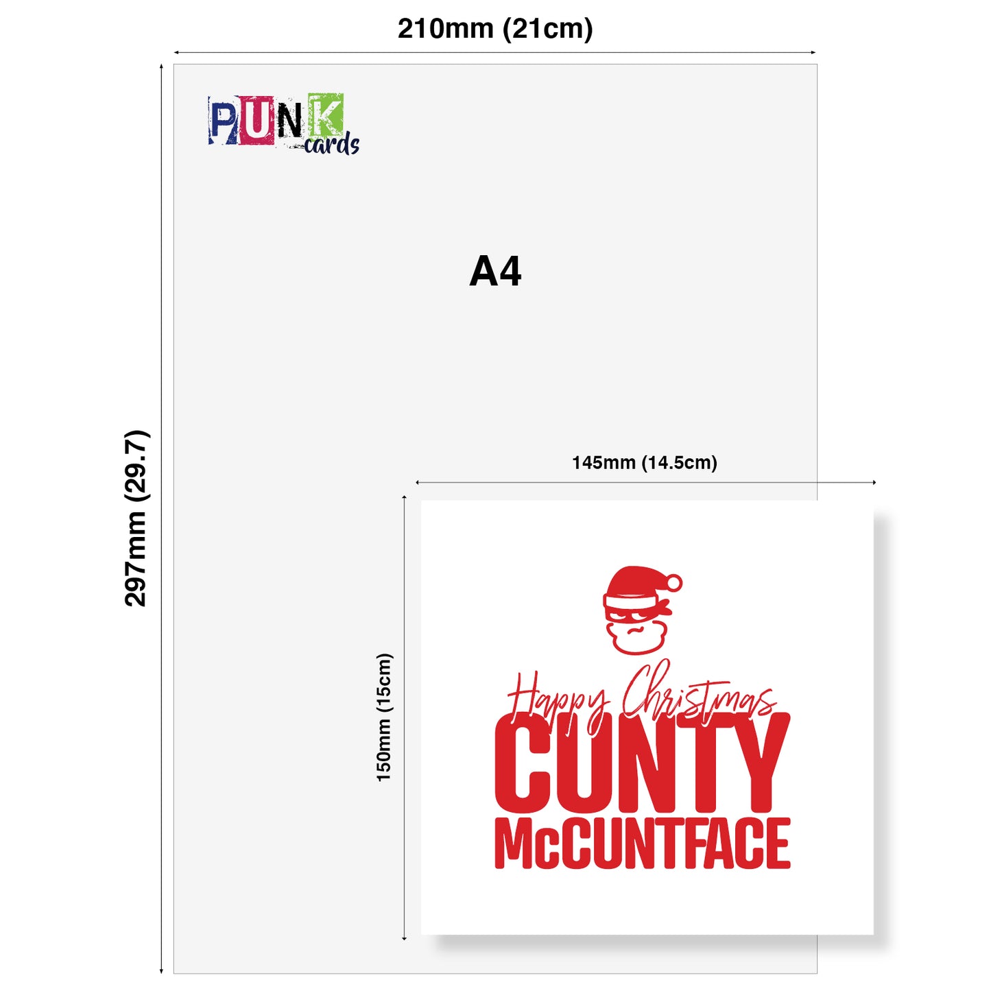 Rude Christmas Card – Happy Christmas Cunty McCuntface