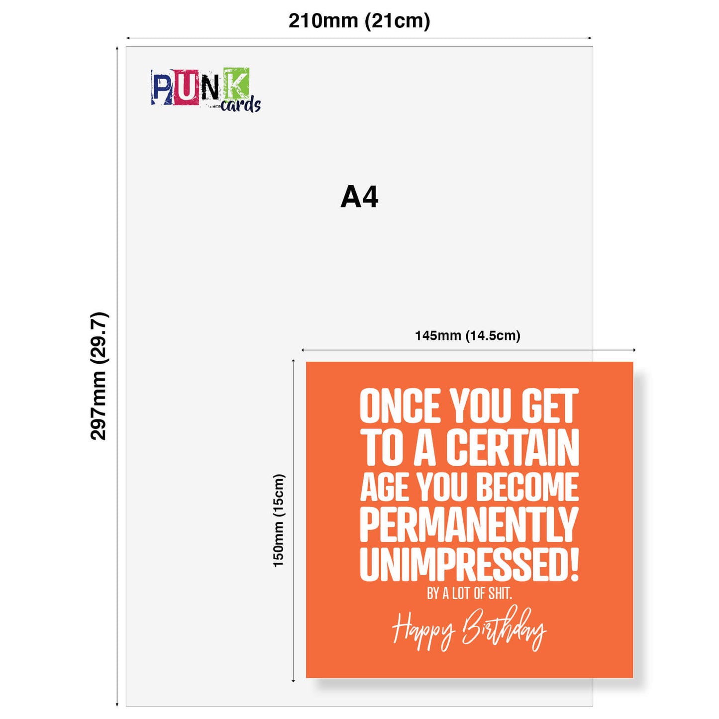 Funny Birthday Cards - Once you get to a certain age you become permanently unimpressed by a lot of shit.