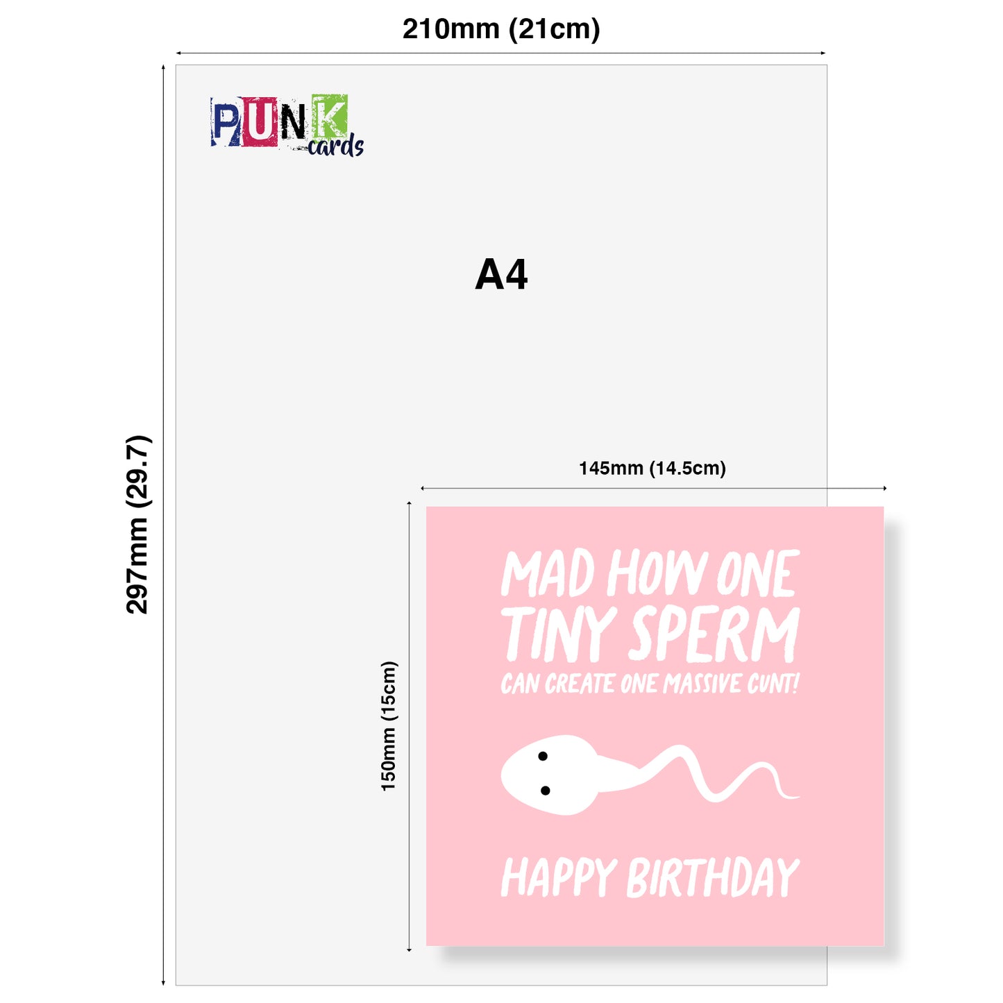 Funny Rude Birthday Card – Mad how one tiny sperm can create