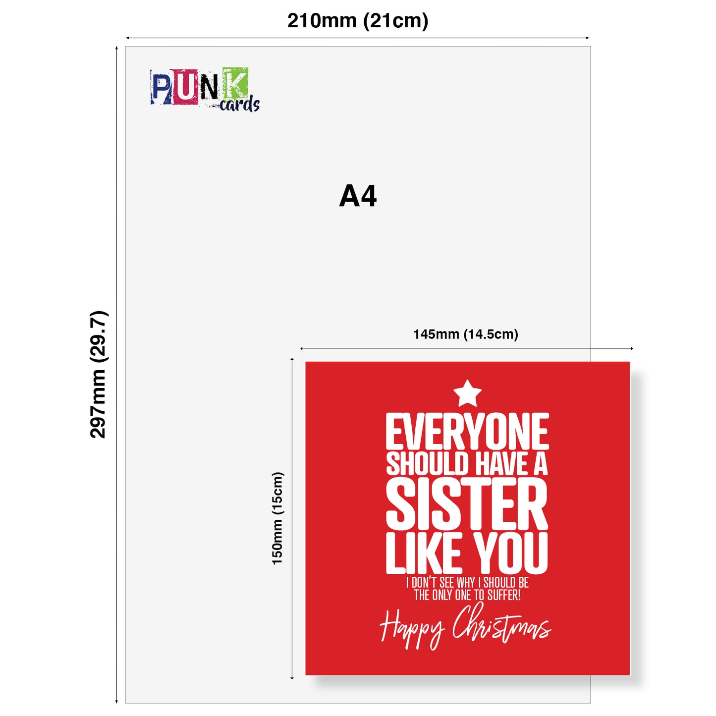 Funny Sister Christmas Card – Everyone should have a sister like you