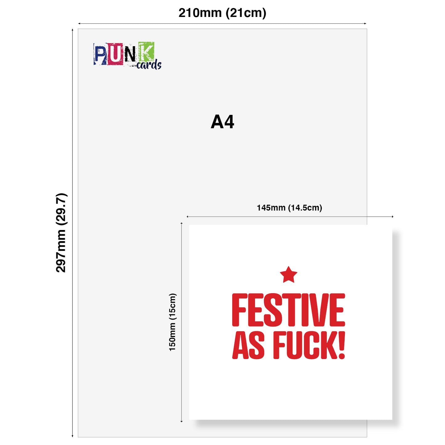 Rude Xmas Card – Festive As Fuck