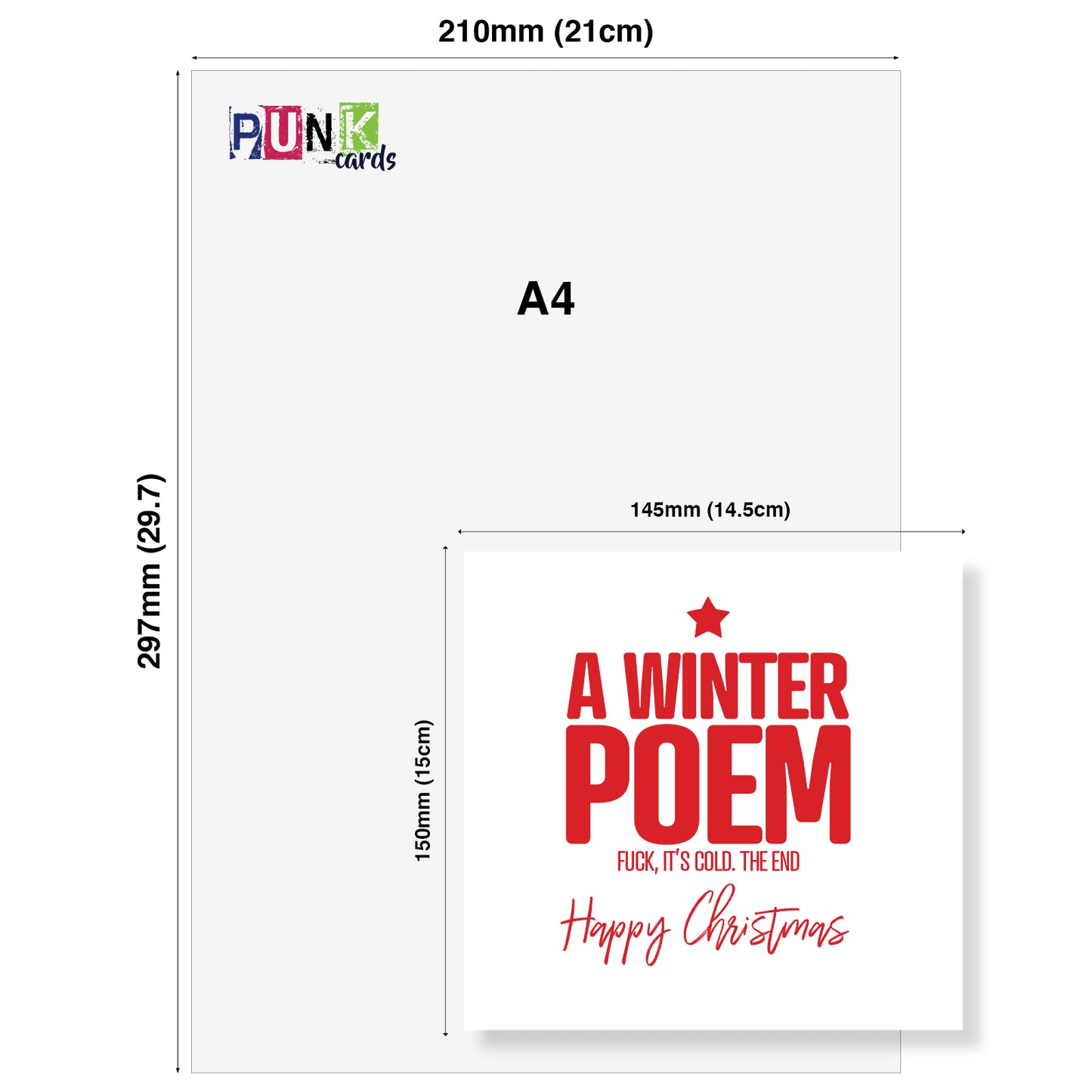Rude Christmas Card – A Winter Poem Fuck, it’s Cold The End