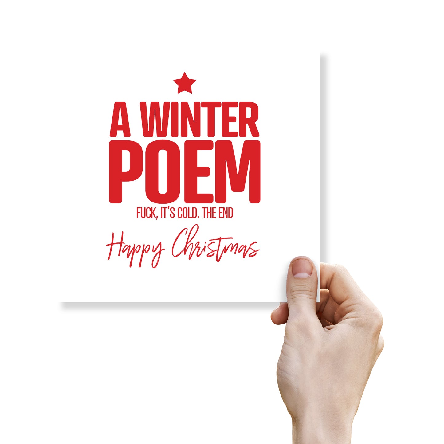 Rude Christmas Card – A Winter Poem Fuck, it’s Cold The End