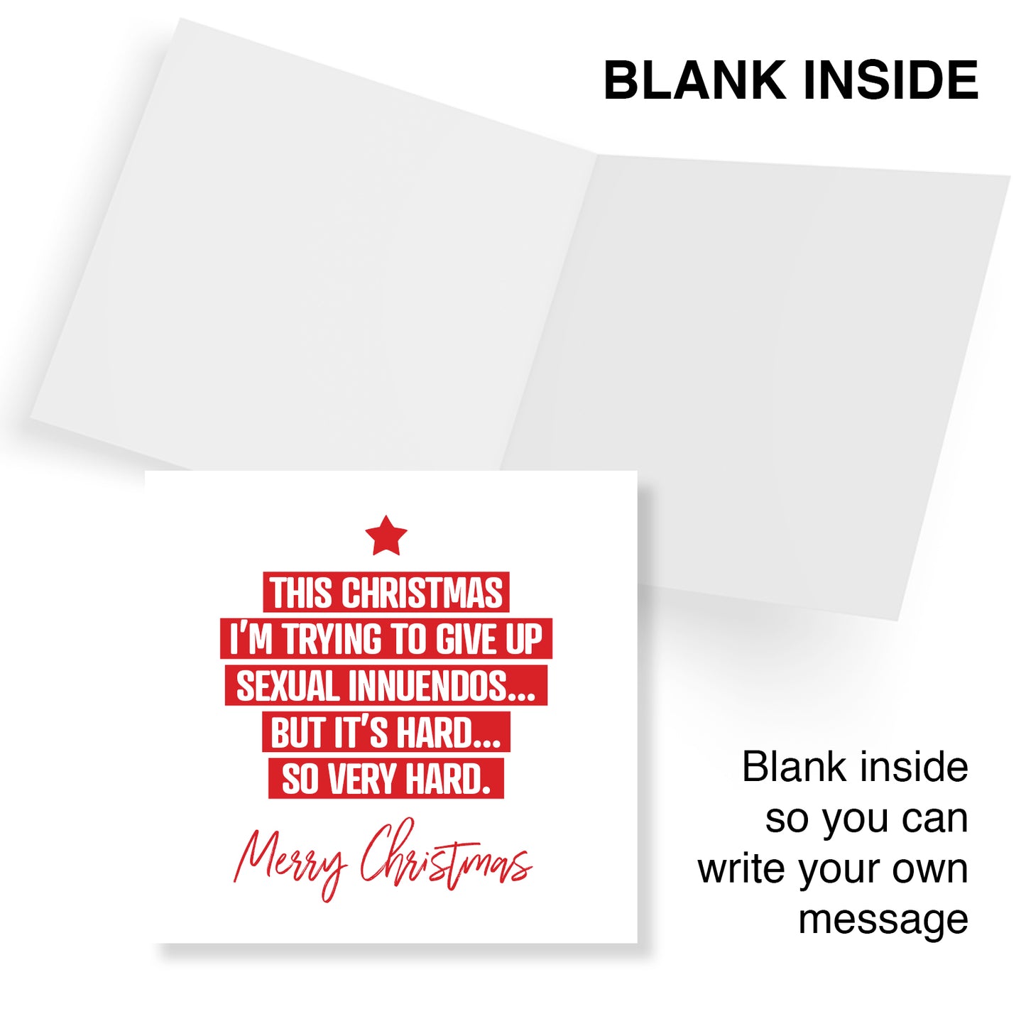 Rude Christmas Card – This Christmas I’m Trying To Give Up Sexual Innuendos