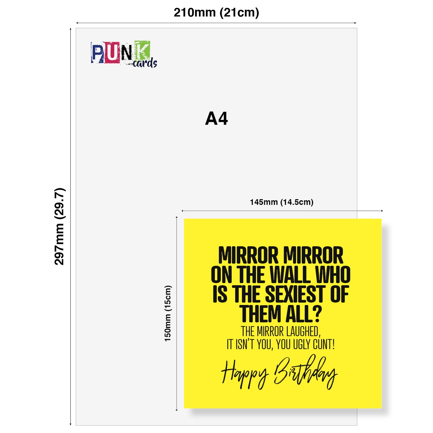 Funny Rude Birthday Card – Mirror Mirror On The Wall Who Is The Sexiest
