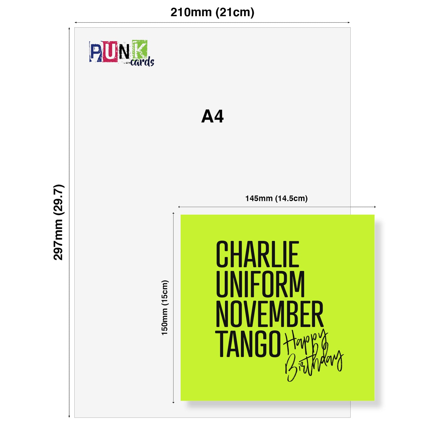 Funny Rude Birthday Card – Charlie Uniform November Tango Happy Birthday