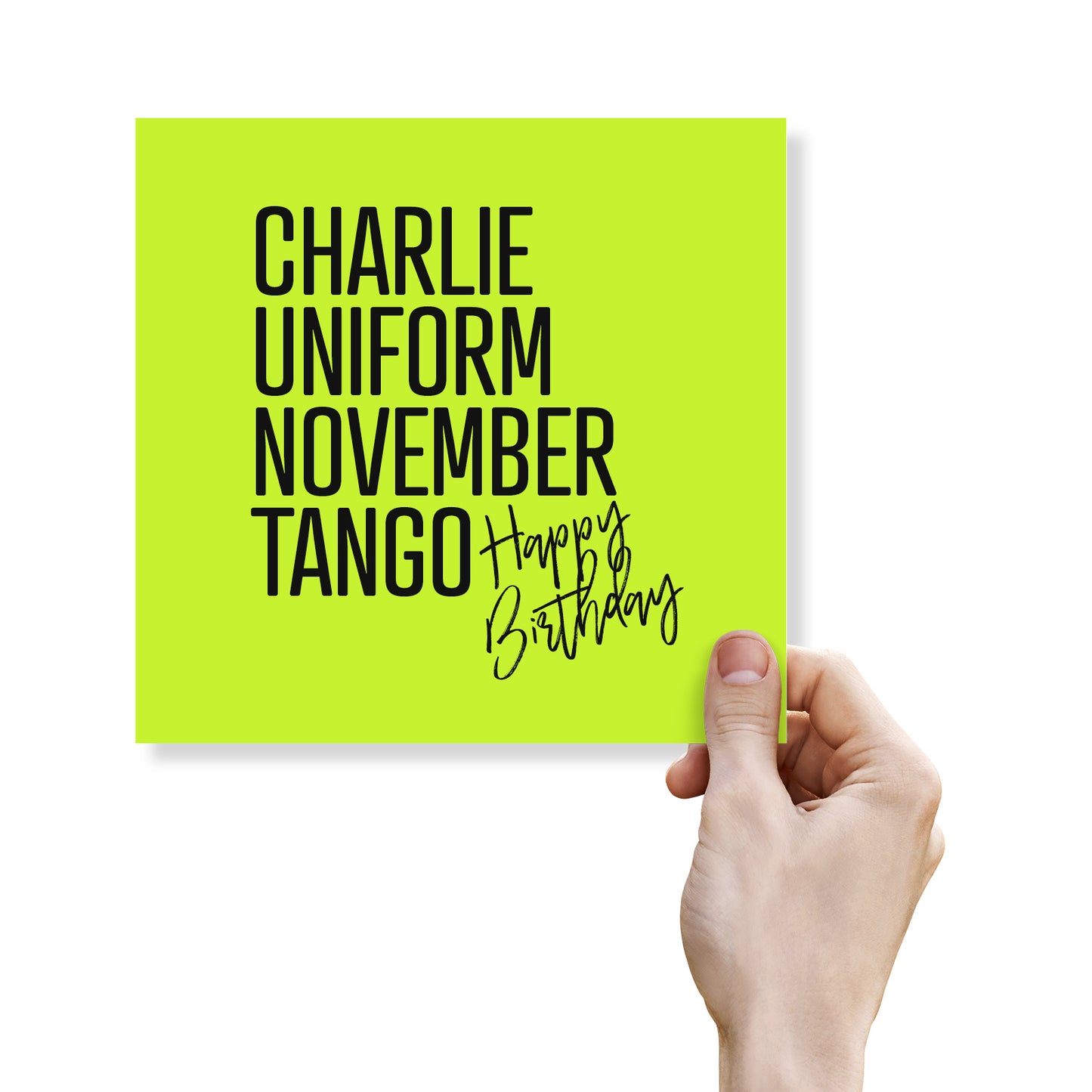 Funny Rude Birthday Card – Charlie Uniform November Tango Happy Birthday