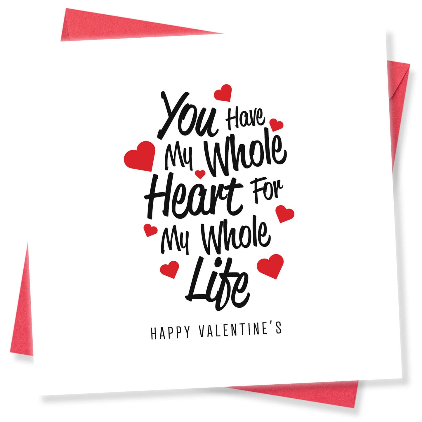 Romantic Valentines Day Card – My Whole Heart Valentine's Day Card - Romantic Gesture