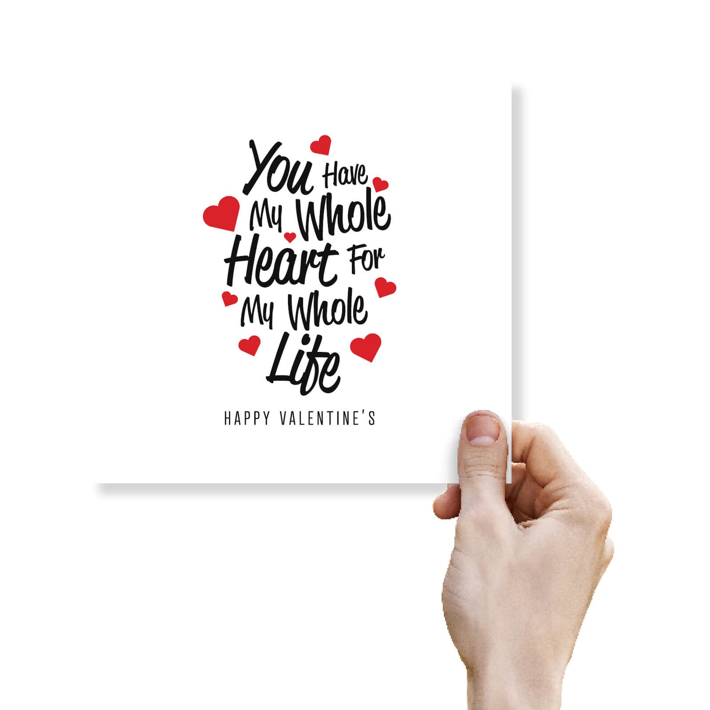Romantic Valentines Day Card – My Whole Heart Valentine's Day Card - Romantic Gesture
