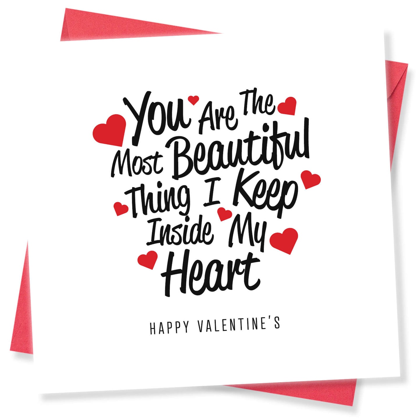 Romantic Valentines Day Card – Most Beautiful Thing Valentine's Card - Loving Message
