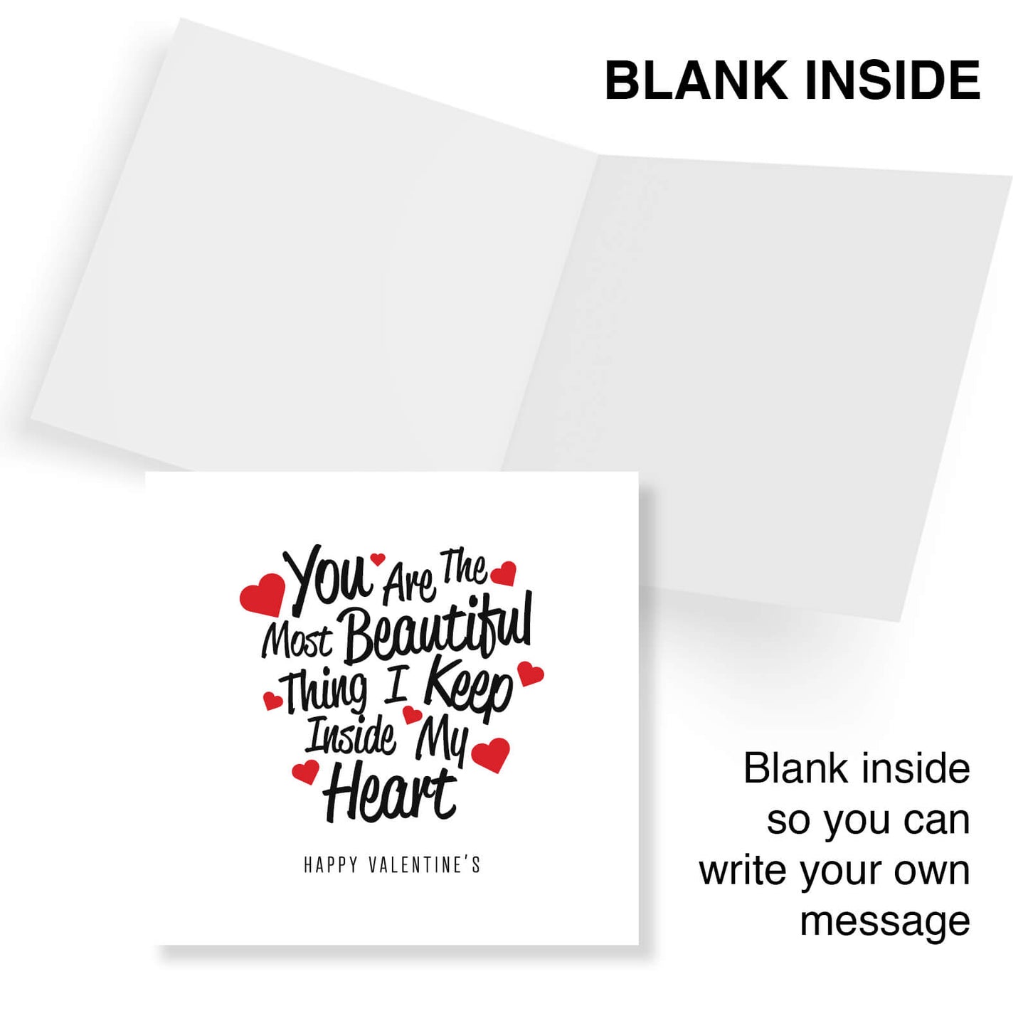Romantic Valentines Day Card – Most Beautiful Thing Valentine's Card - Loving Message