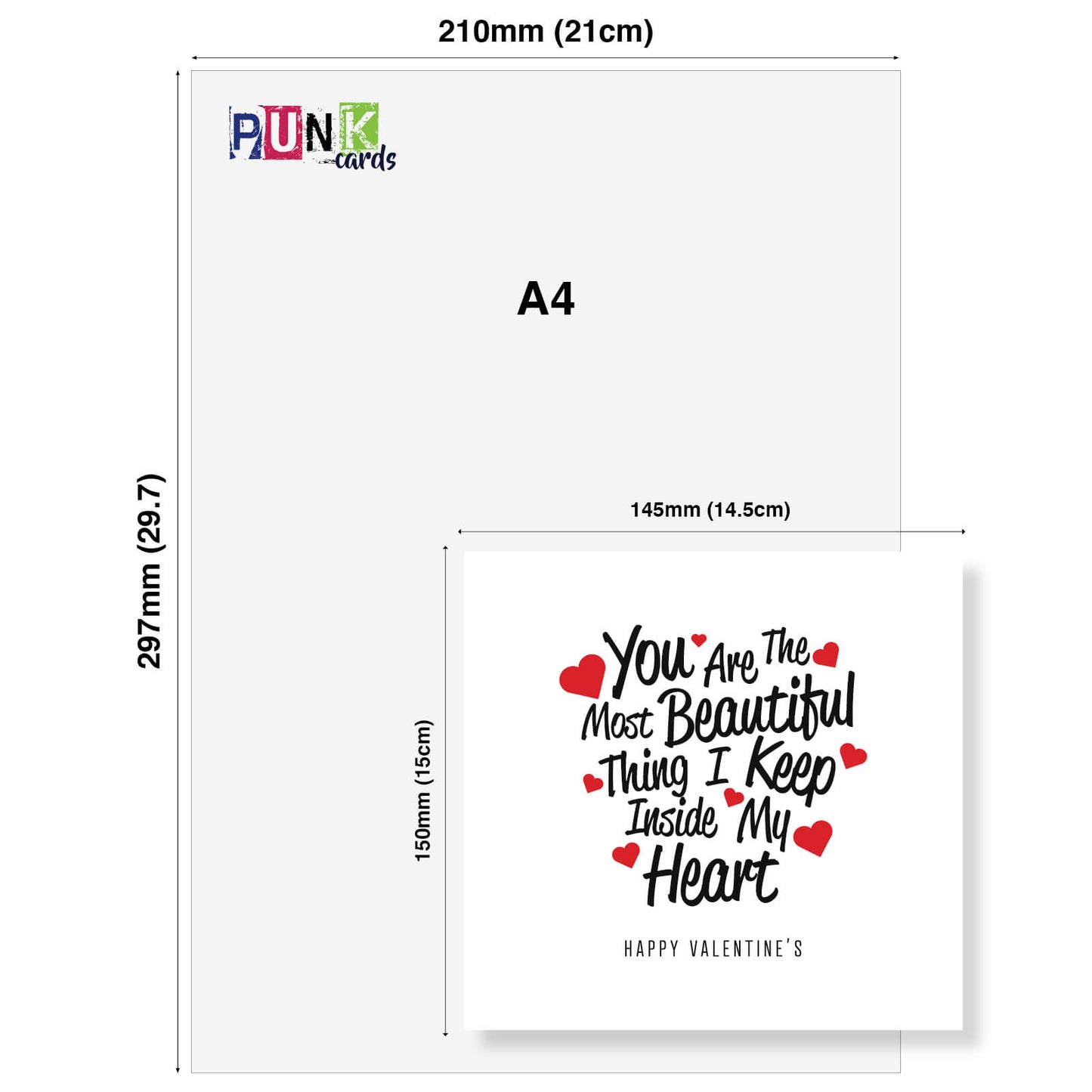 Romantic Valentines Day Card – Most Beautiful Thing Valentine's Card - Loving Message