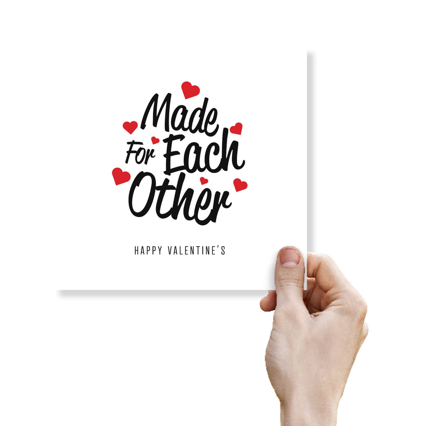 Romantic Valentines Day Card – Made for Each Other Valentine's Card - Romantic Heart Design