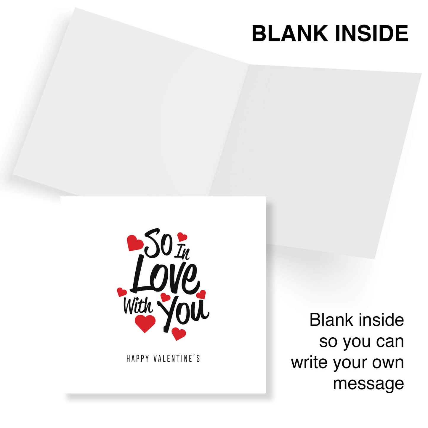 Romantic Valentines Day Card – So In Love With You Valentine's Card - Passionate Design