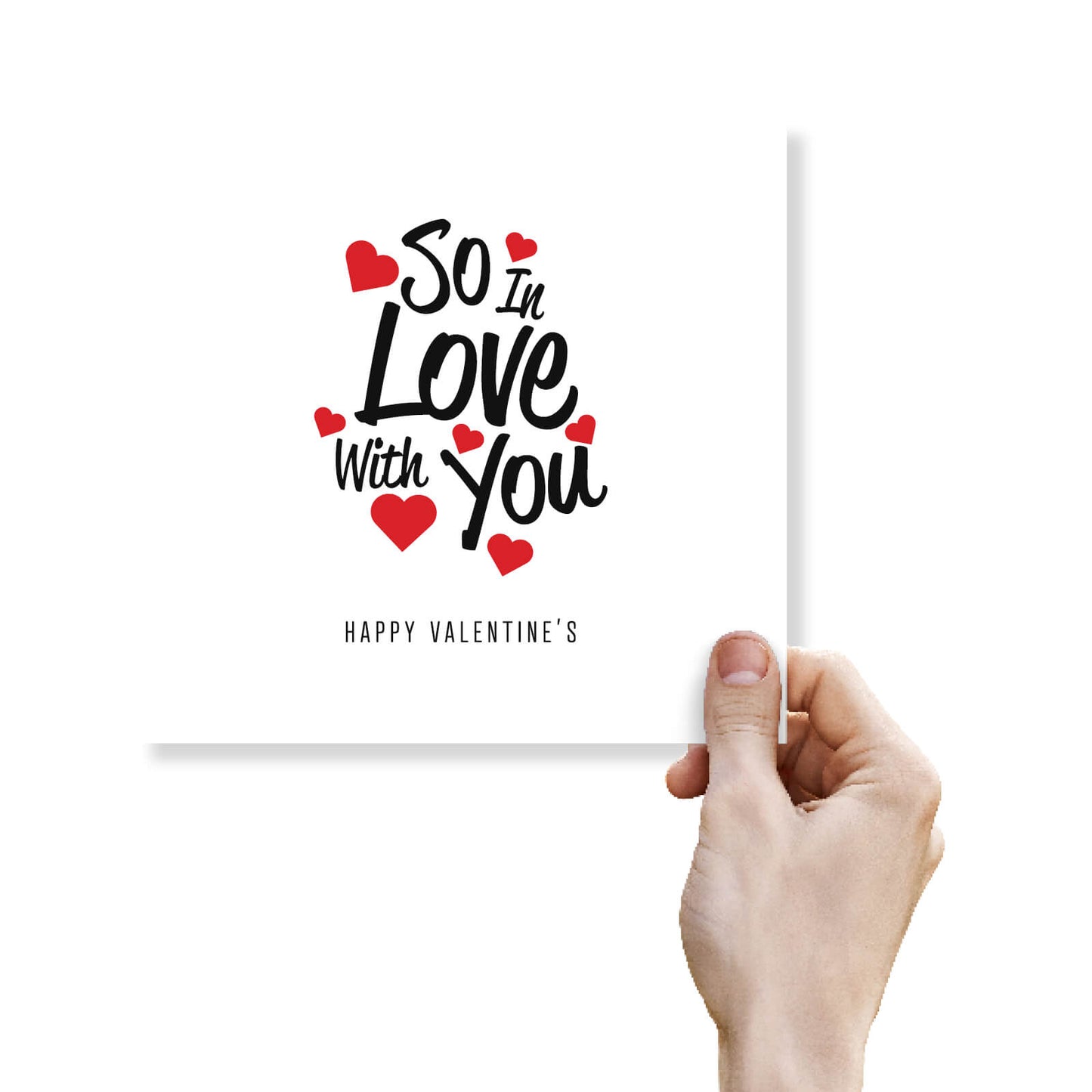 Romantic Valentines Day Card – So In Love With You Valentine's Card - Passionate Design