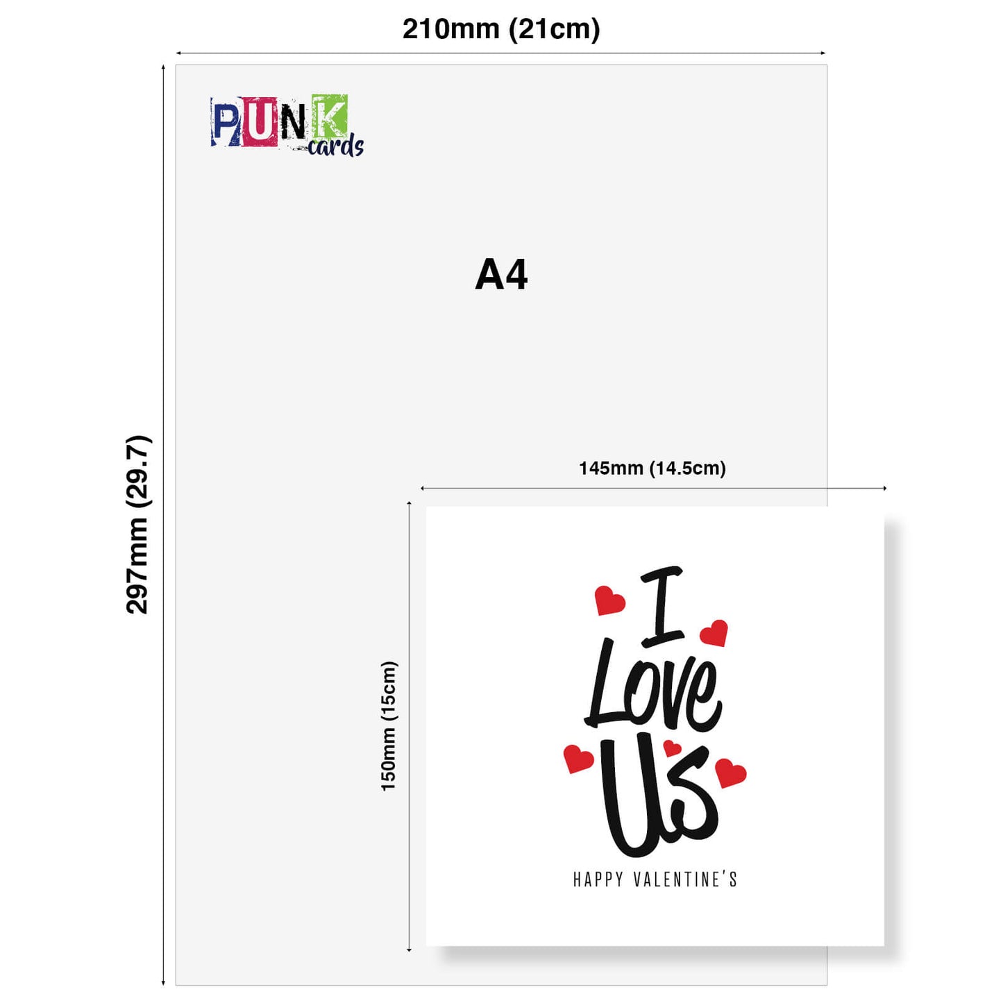 Romantic Valentines Day Card – I Love Us Valentine's Day Card - Perfect for Couples