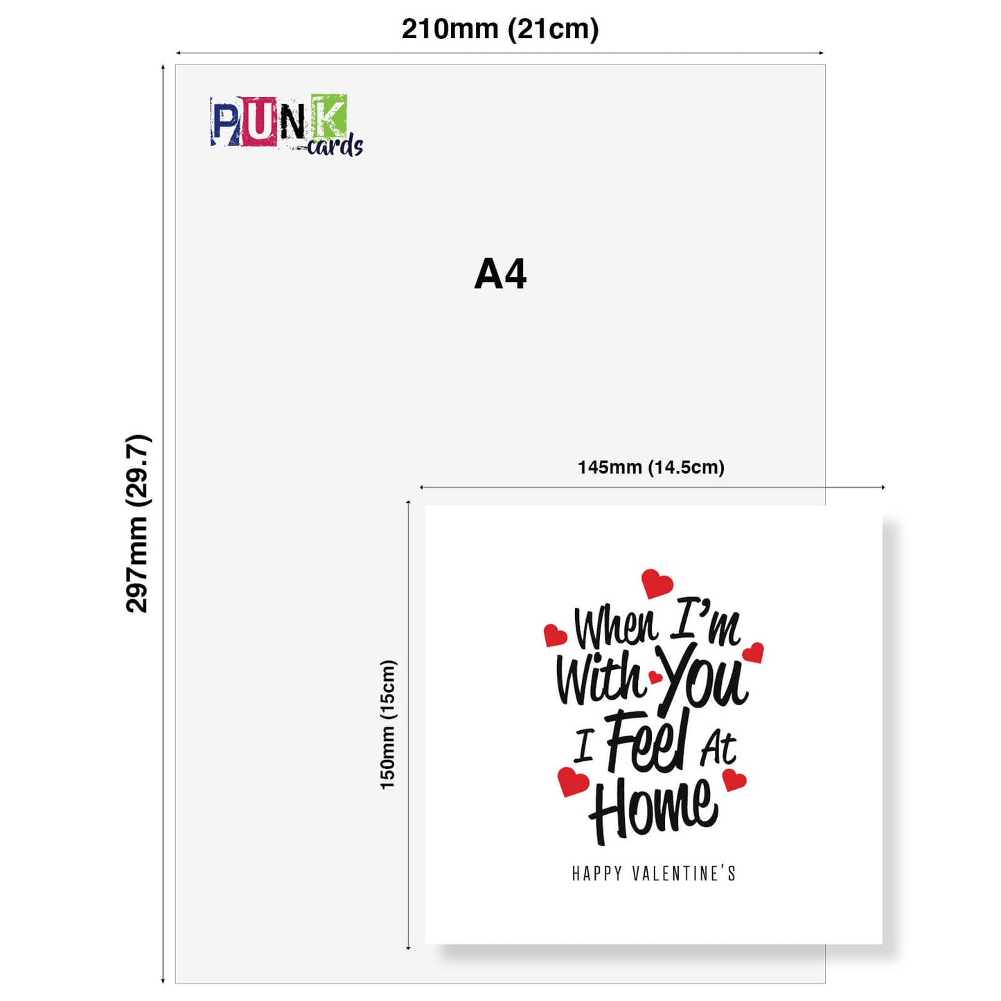 Romantic Valentines Day Card – When I'm With You Valentine's Card - Home is Where Love Is