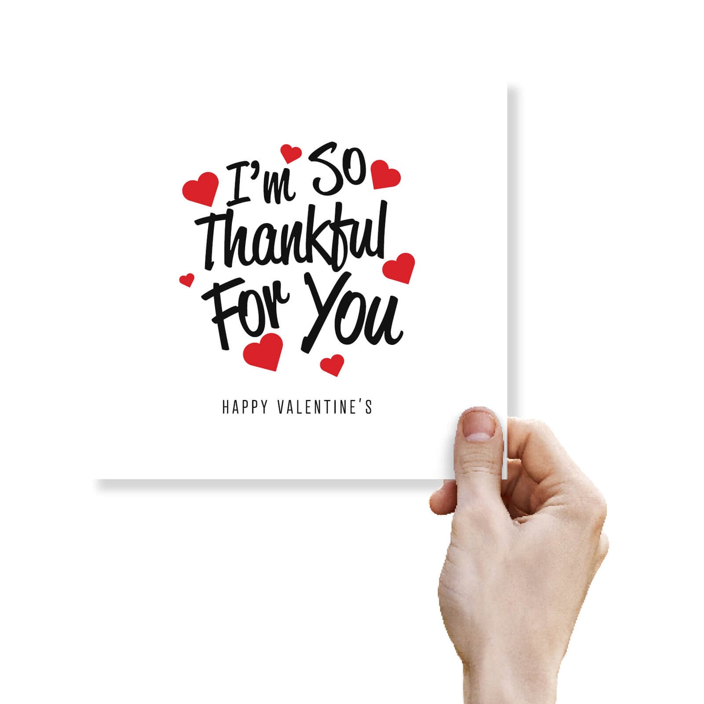 Romantic Valentines Day Card – Thankful for You Valentine's Day Card - Heartfelt Love