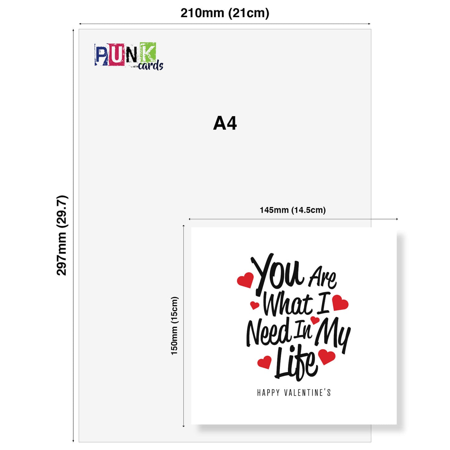 Romantic Valentines Day Card – You Are What I Need in My Life Valentine's Day Card - Loving Message