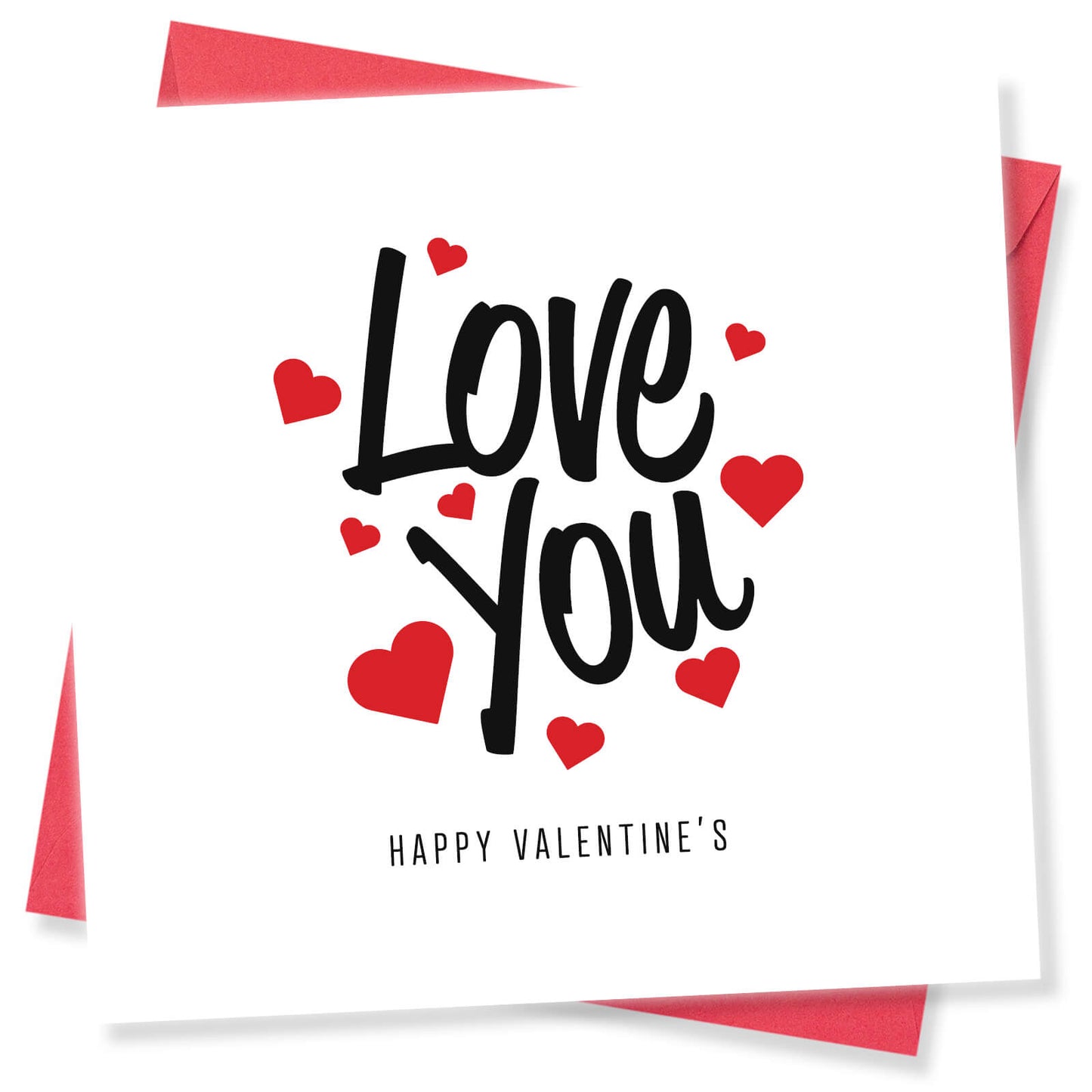 Romantic Valentines Day Card – Love You Valentine's Card - Classic Romantic Gift