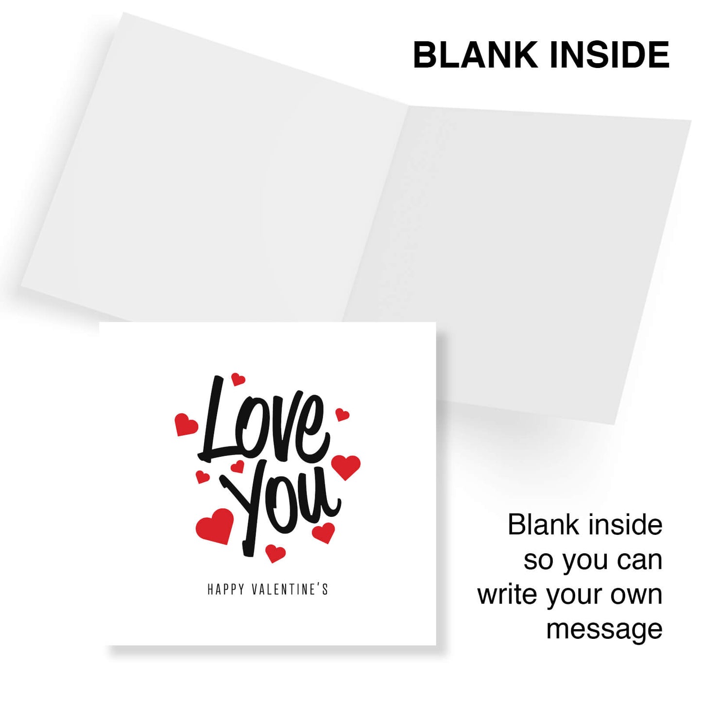 Romantic Valentines Day Card – Love You Valentine's Card - Classic Romantic Gift