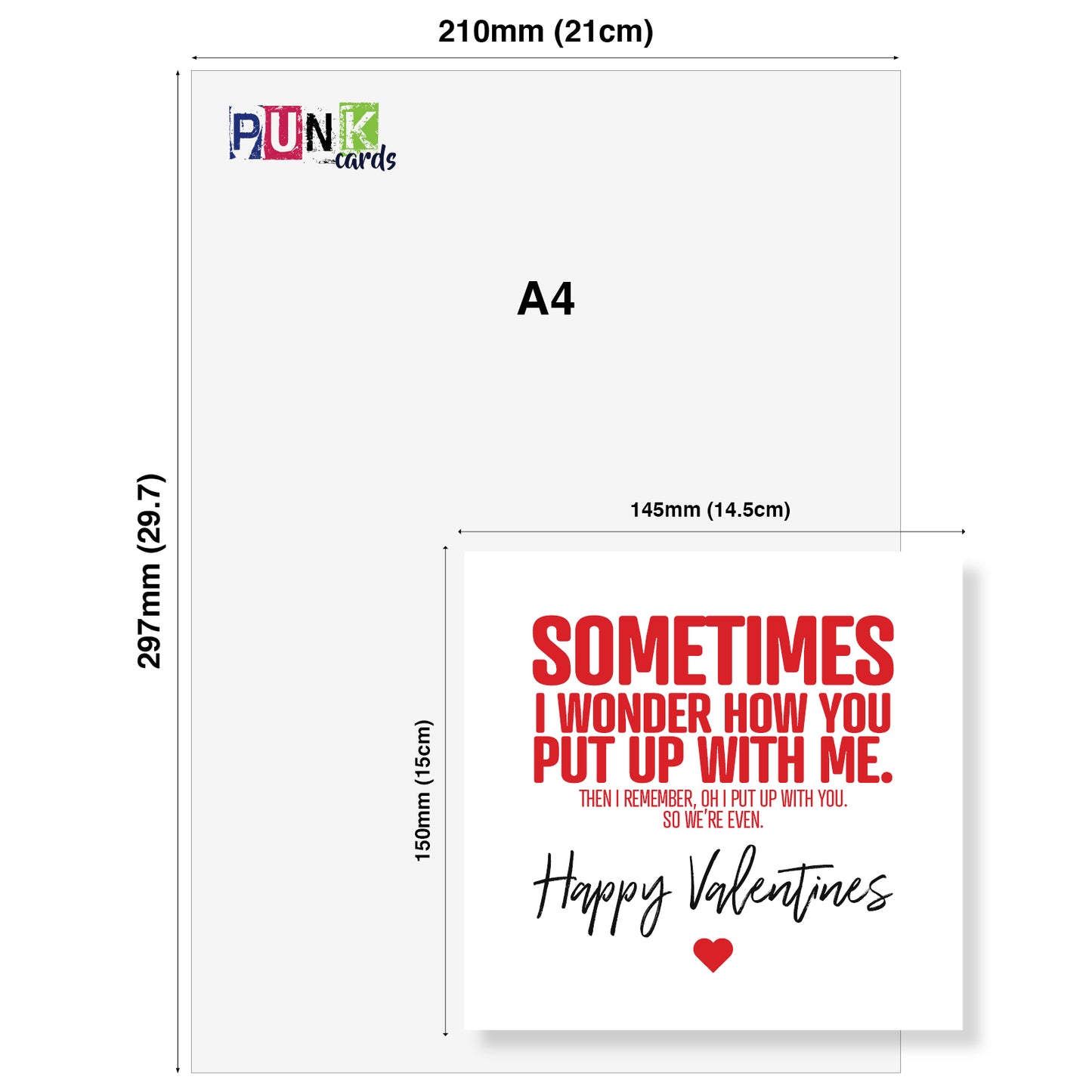 Funny Valentine’s Day Card – Sometimes I Wonder How You Put Up With Me