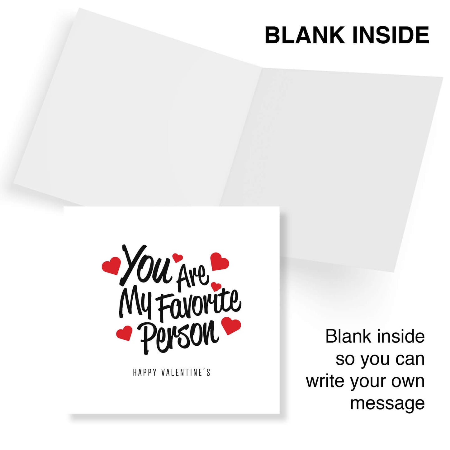 Romantic Valentines Day Card – You Are My Favorite Person Valentine's Day Card - Heartfelt and Loving