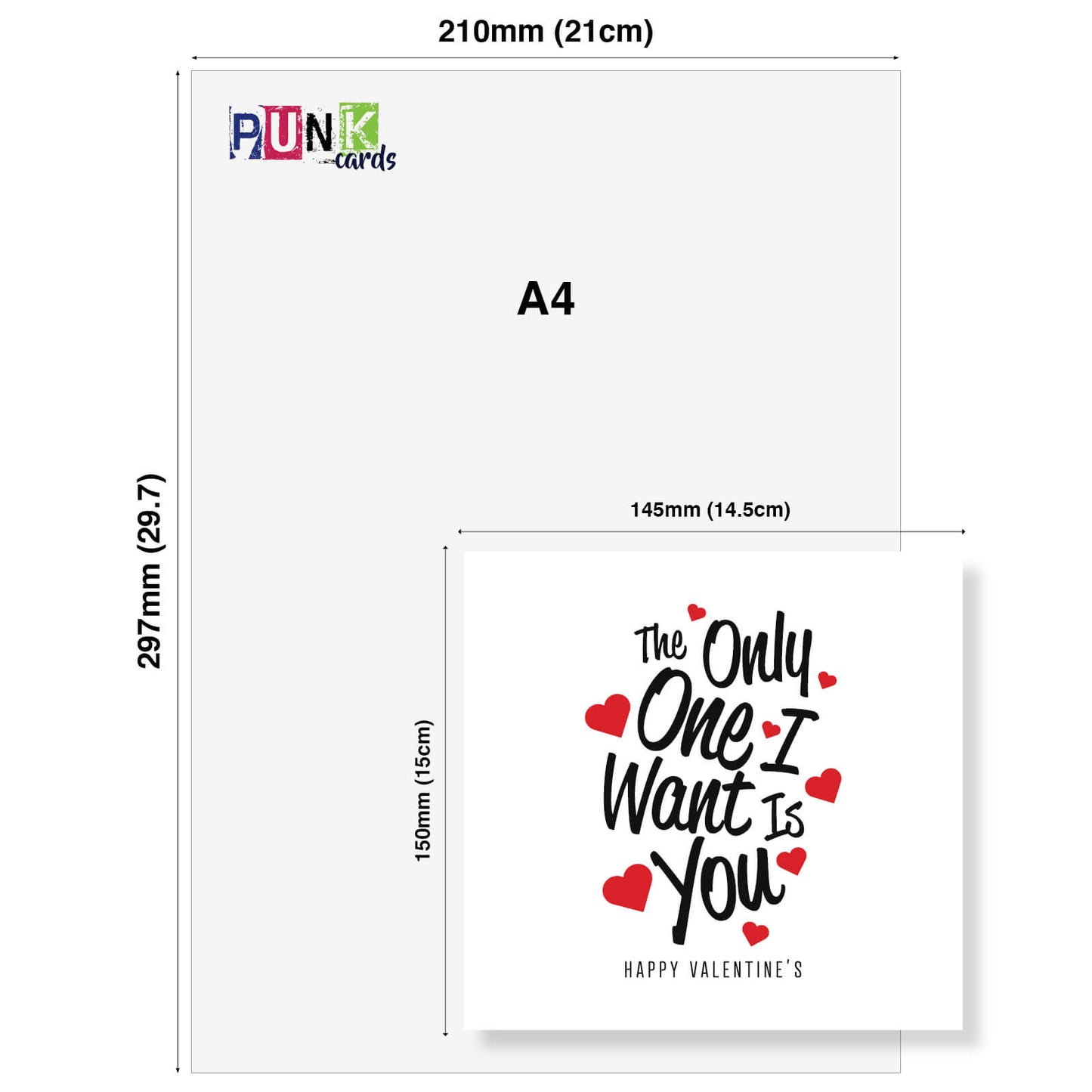 Romantic Valentines Day Card – The Only One I Want Is You Valentine's Day Card - Romantic Message