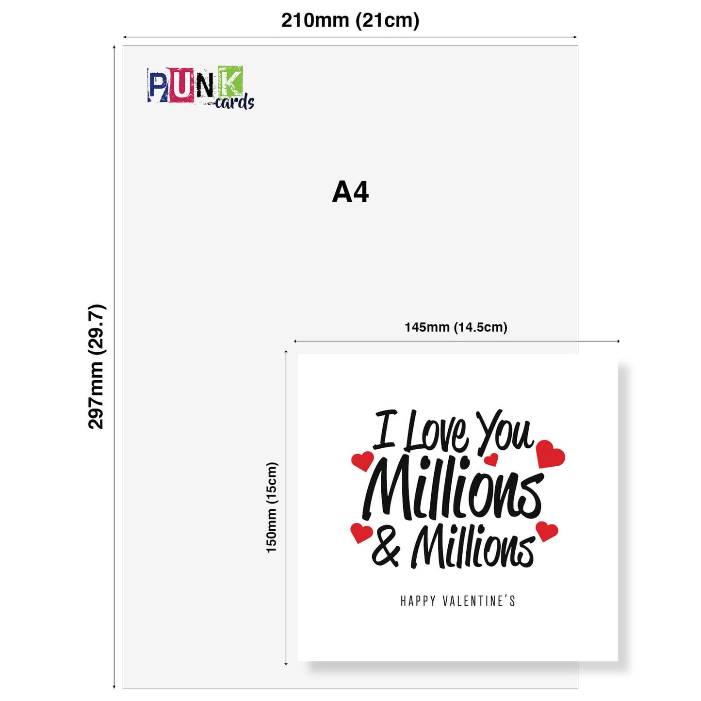 Romantic Valentines Day Card – I Love You Millions and Millions Valentine's Day Card - Romantic Gesture