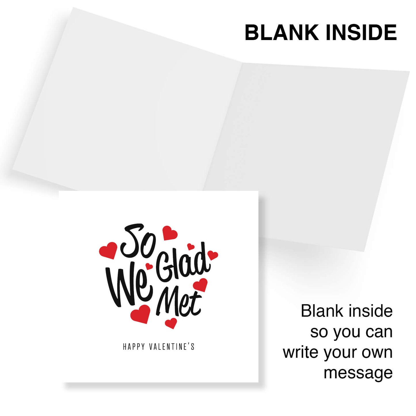 Romantic Valentines Day Card – So Glad We Met Valentine's Day Card - Heartfelt and Sweet