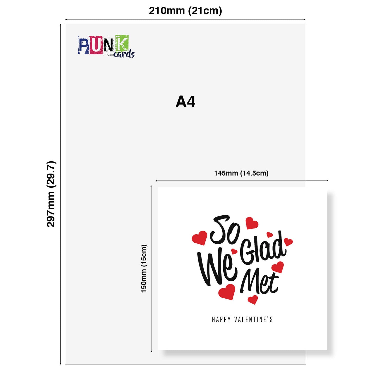 Romantic Valentines Day Card – So Glad We Met Valentine's Day Card - Heartfelt and Sweet