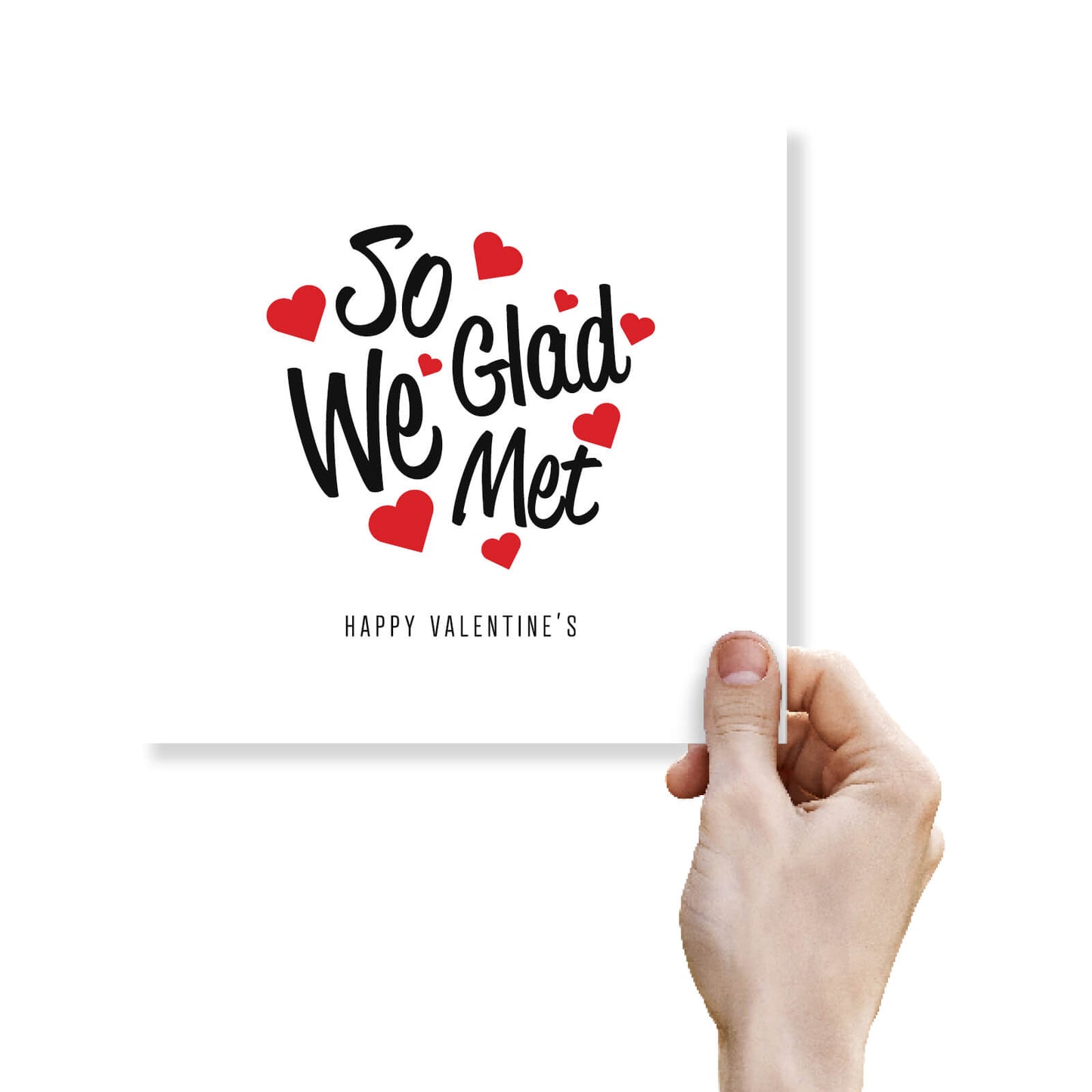 Romantic Valentines Day Card – So Glad We Met Valentine's Day Card - Heartfelt and Sweet