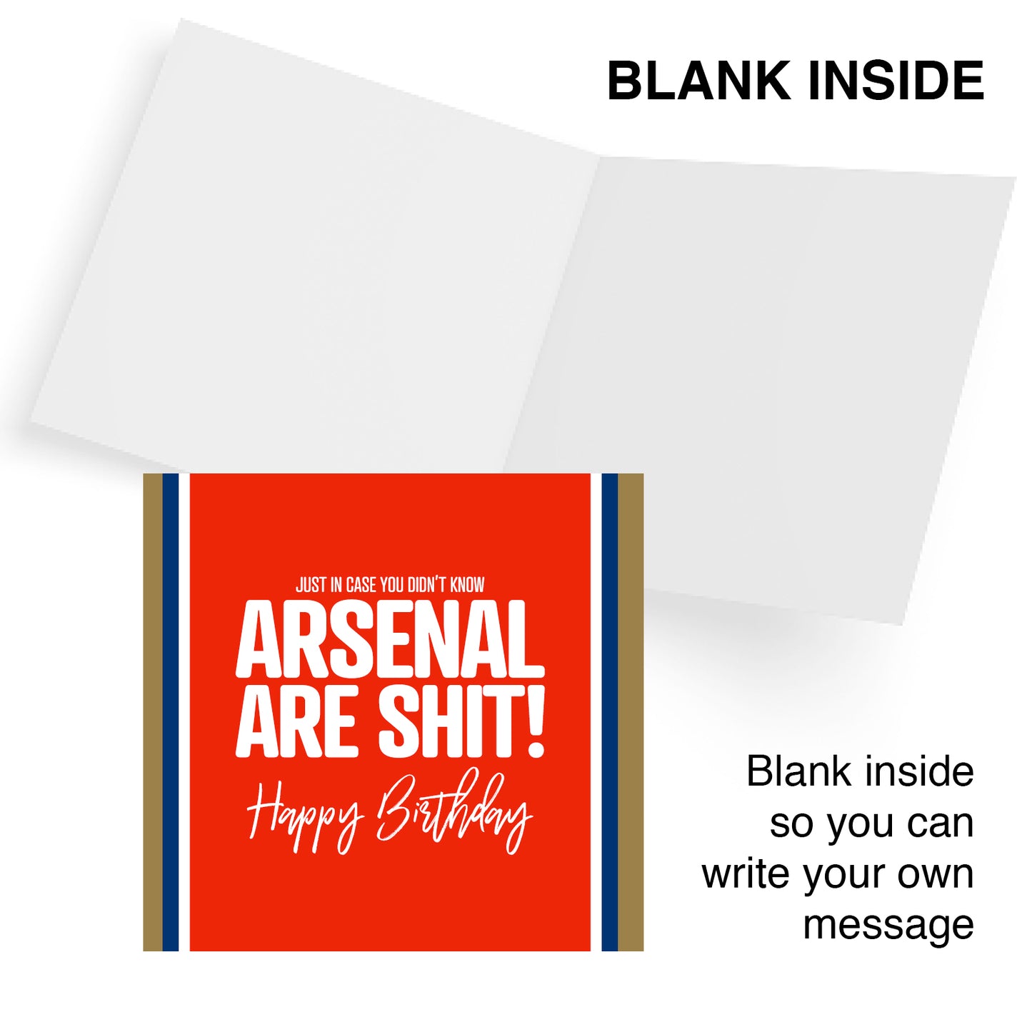 Funny football Birthday Card – Football Birthday Card Arsenal
