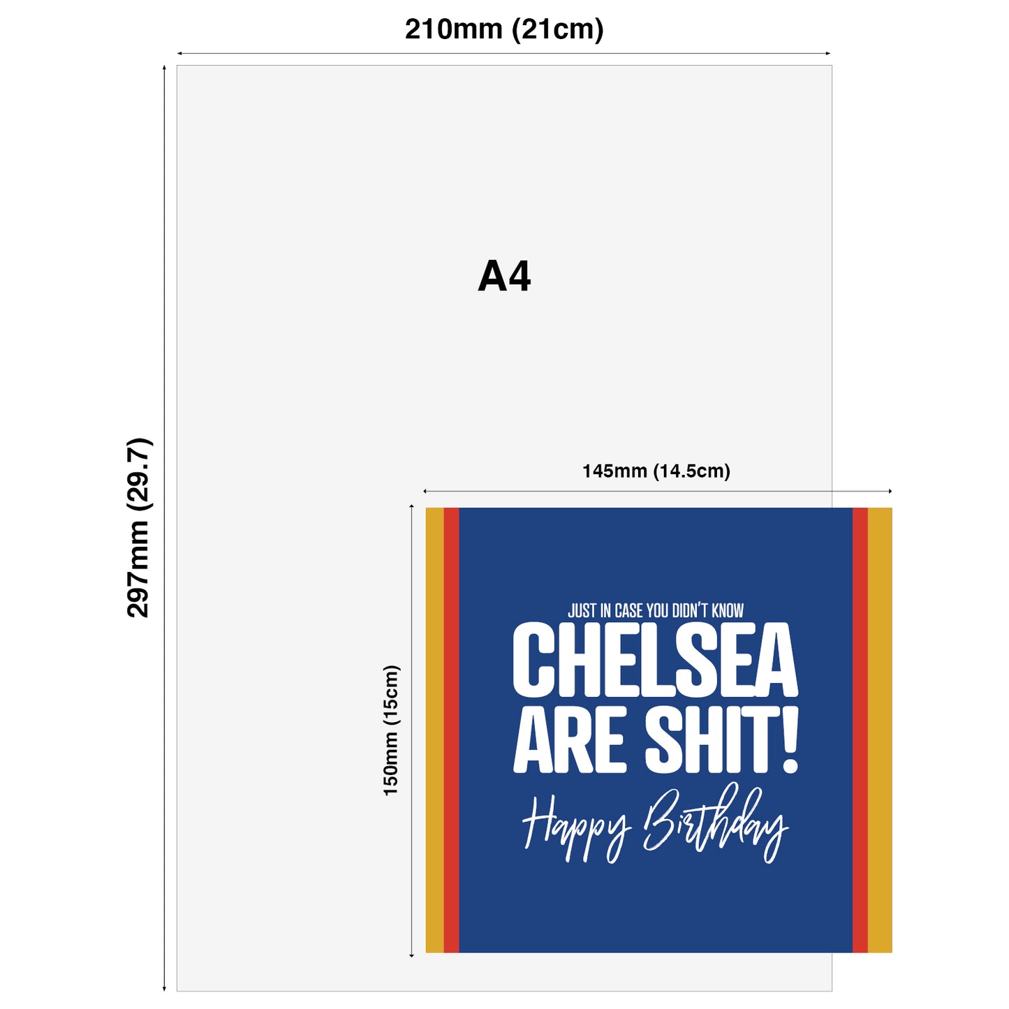 Funny football Birthday Card – Football Birthday Card Chelsea