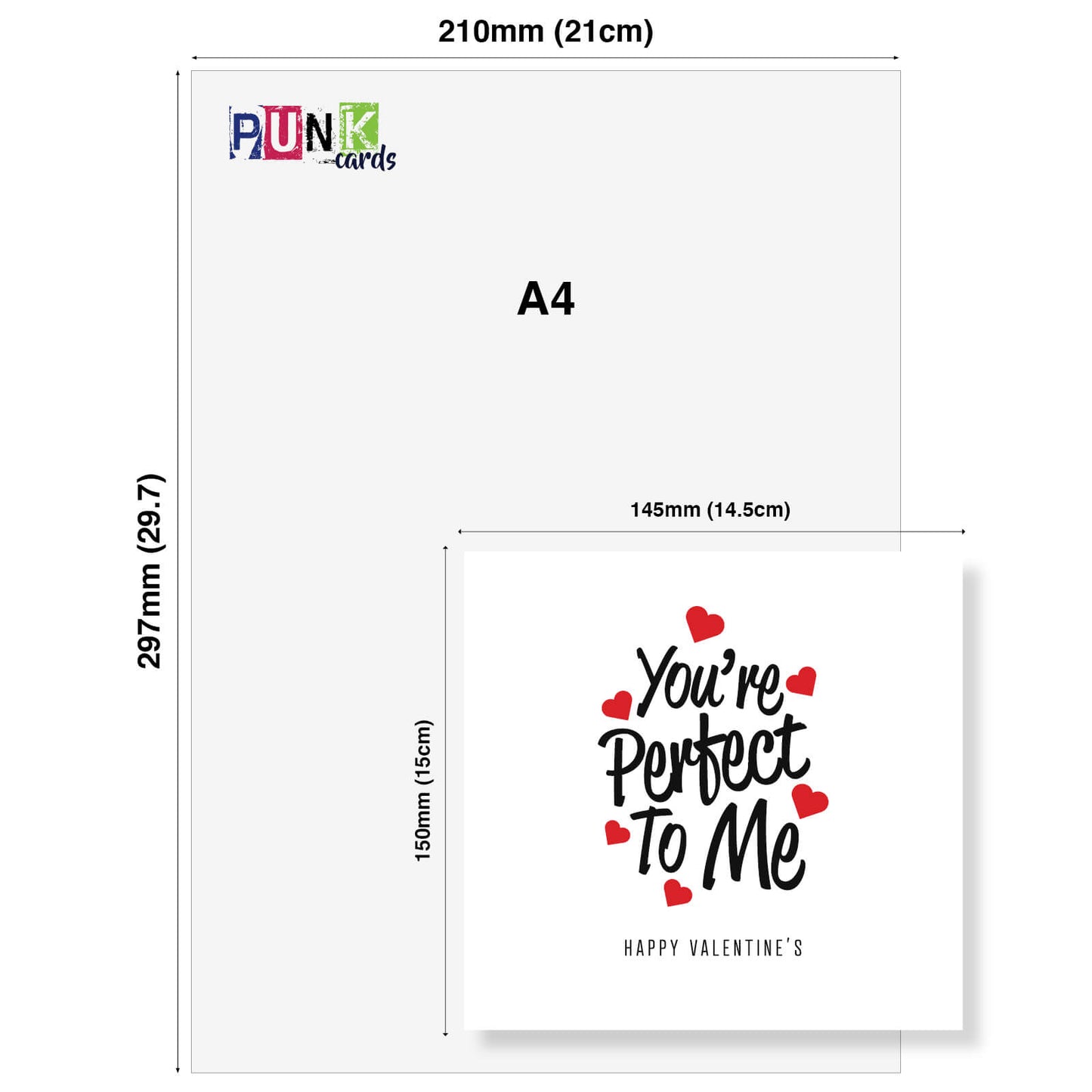 Romantic Valentines Day Card – You're Perfect to Me Valentine's Day Card