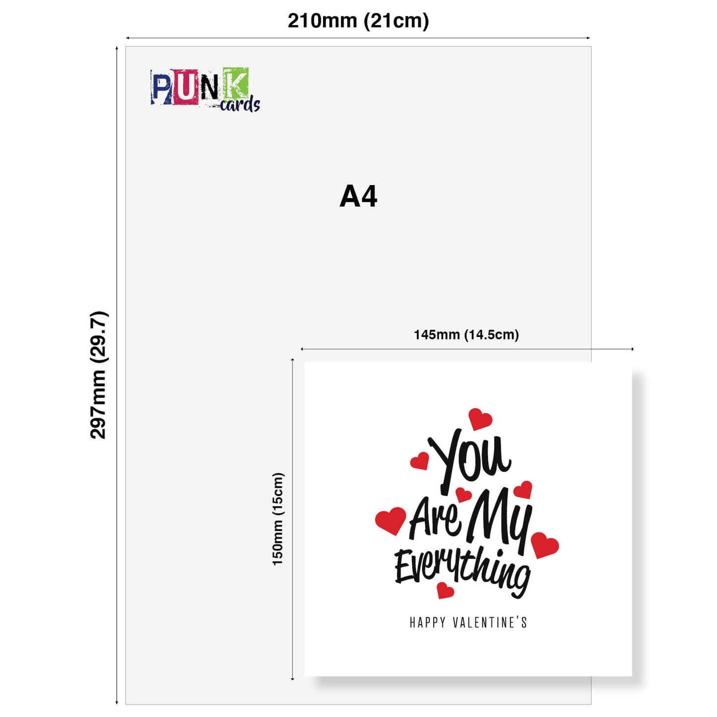 Romantic Valentines Day Card – You Are My Everything Valentine's Day Card