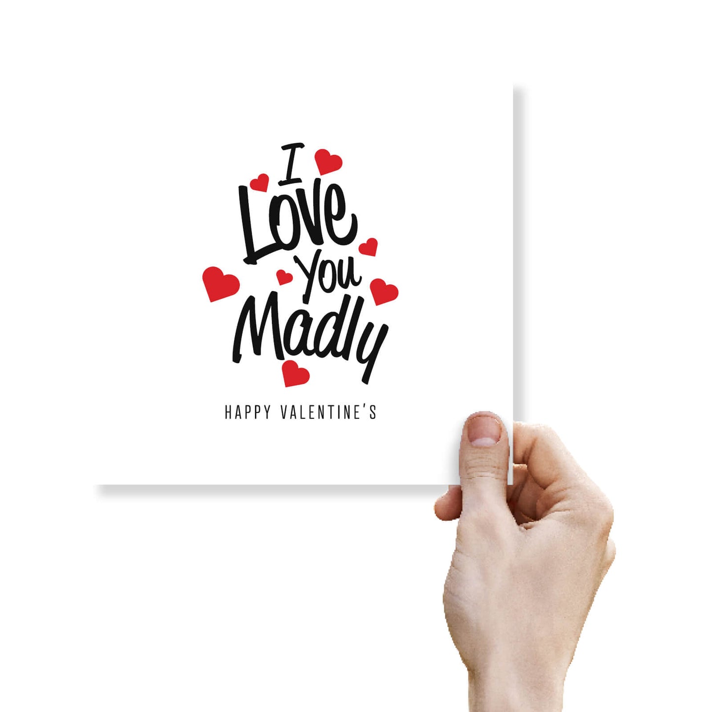 Romantic Valentines Day Card – I Love You Madly Valentine's Day Card