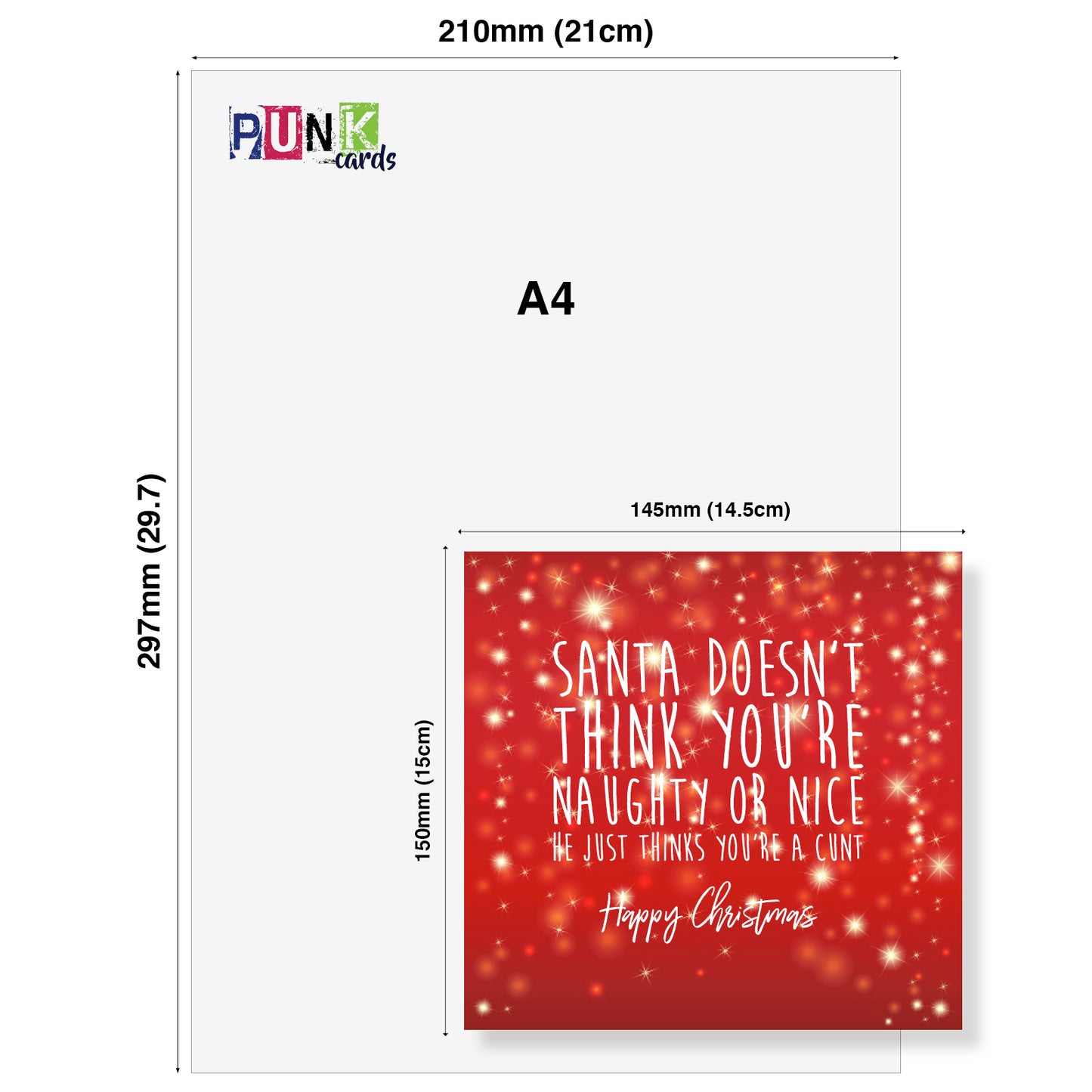 Funny Christmas Card – Santa Doesn’t Think You’re Naughty Or Nice