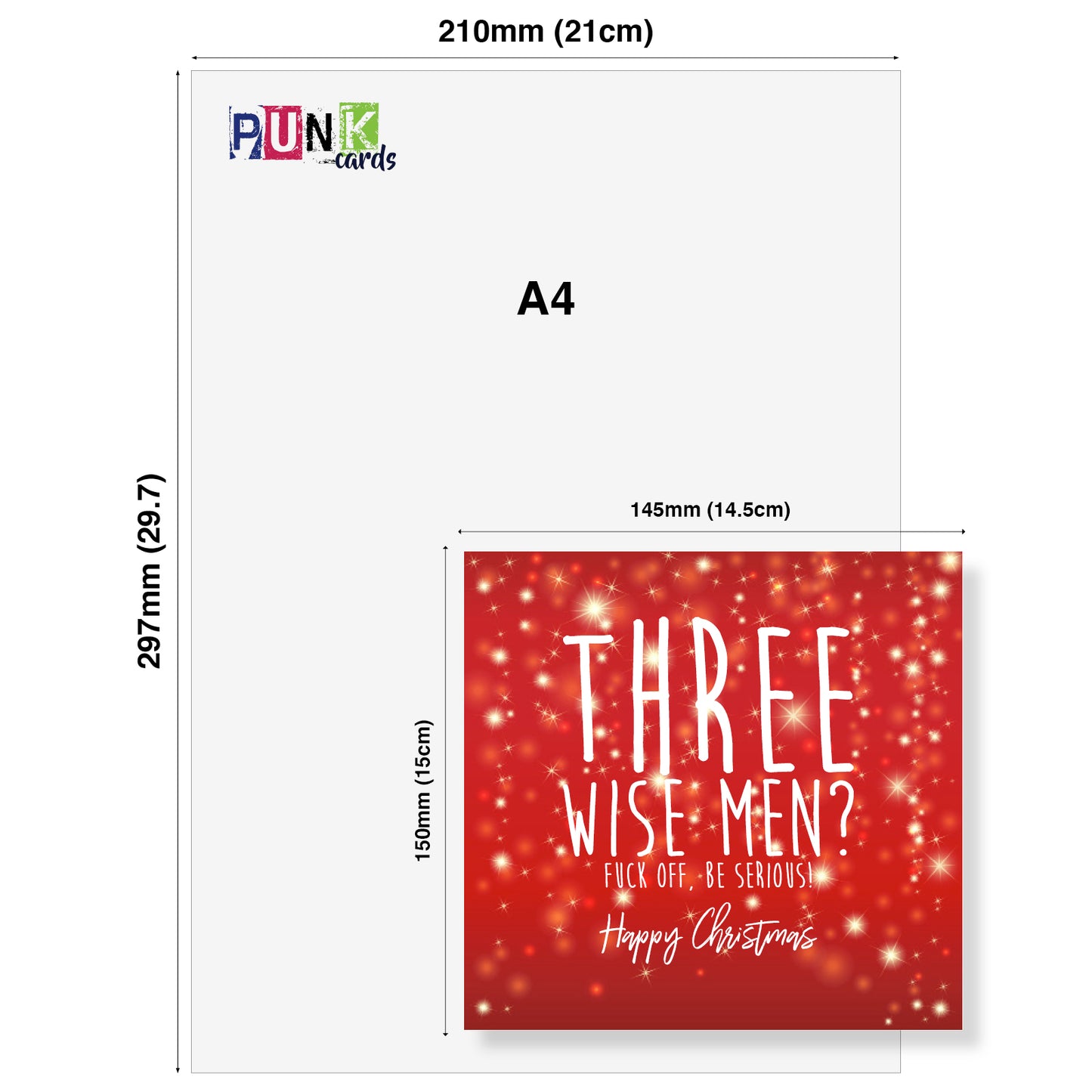 Funny Christmas Card – Three Wise Men? Fuck Off, Be Serious Happy Christmas