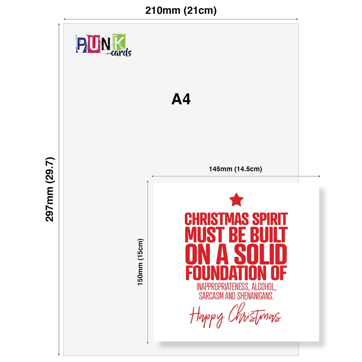 Hilarious Christmas Card – Christmas Spirit Must Be Built On A Solid