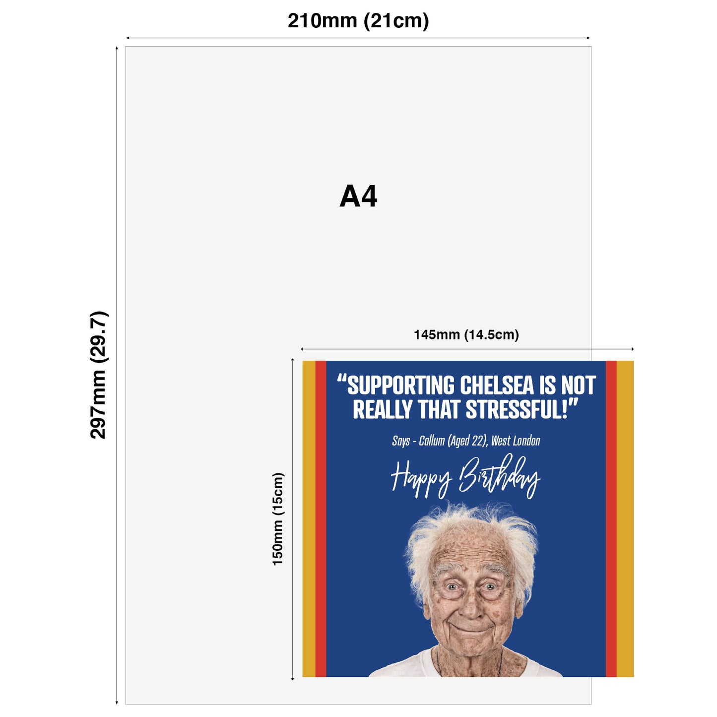 Football Birthday Card Chelsea