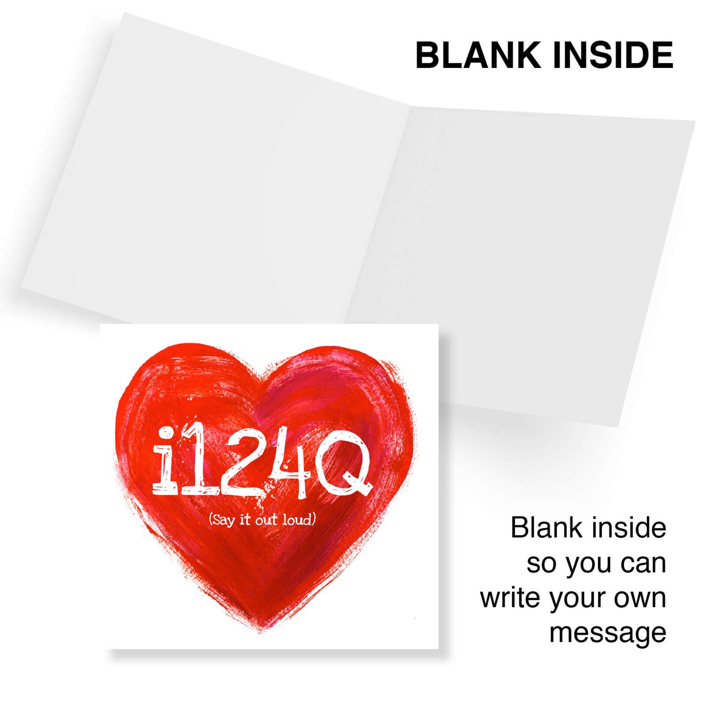 Valentines Card For Him, Valentines Card For Her, Husband Valentines Day Card, i124Q (Say it out loud)