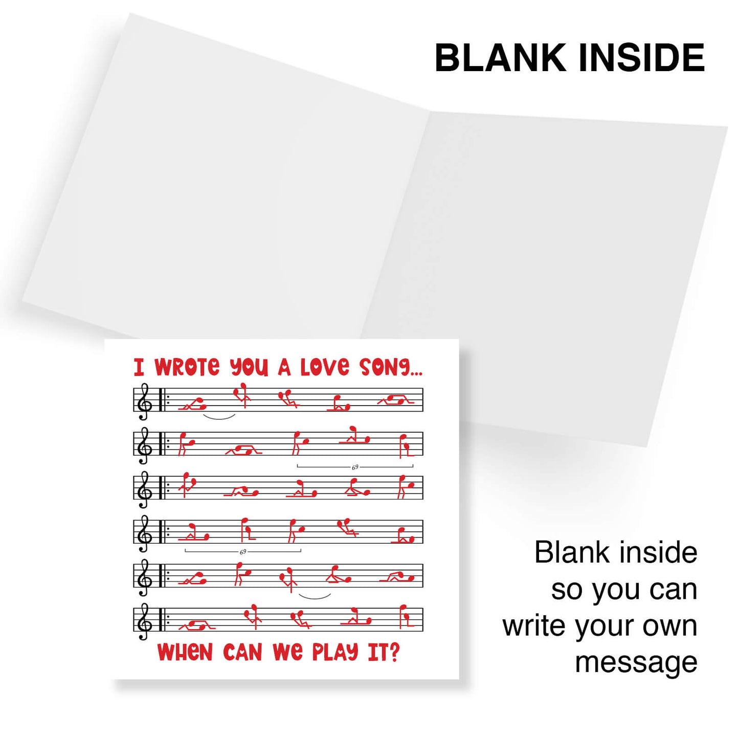 Valentine’s Card For Him, Valentines Card For Her, Husband Valentines Day Card, I wrote you a love song, when can we play it?