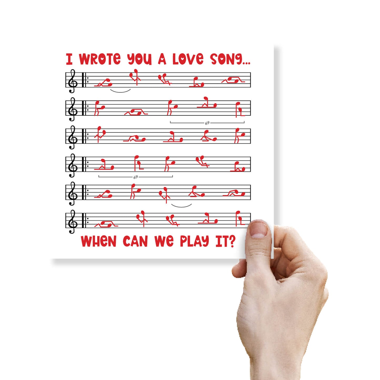 Valentine’s Card For Him, Valentines Card For Her, Husband Valentines Day Card, I wrote you a love song, when can we play it?